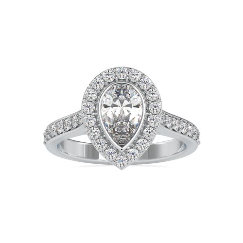 Lovely Pear Solitaire Ring 