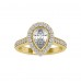 Lovely Pear Solitaire Ring 