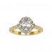 18k Angela Oval Solitaire Ring