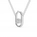Pendant Necklace in 925 Sterling Silver in Solitaire Style 0.12 Carat CZ Diamond Pendant With Gold Plated Chain / Diamond Necklace For Women