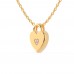 The Weston Lock Heart Pendant With Chain