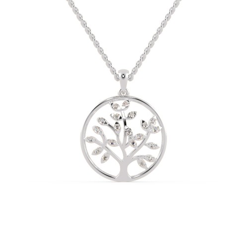 The Damian Leaf Tree Diamond With Chain