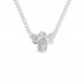 Triangle Pendant in 925 Sterling Silver in 0.36 Carat CZ Diamond Pendant With Gold Plated Chain / Diamond Necklace For women