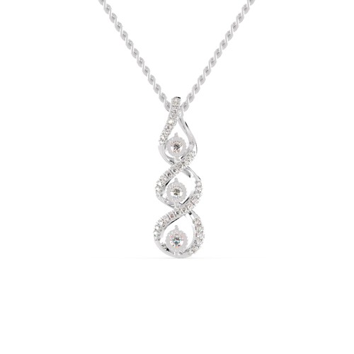 The Ashton Twisted Diamond Pendant With Chain