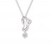 Antique Design Bird Style in 925 Sterling Silver in 0.14 Carat CZ Diamond Pendant With Gold Plated Chain / Diamond Necklace For women