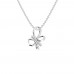 Butterfly Pendant in 925 Sterling Silver in 0.18 Carat CZ Diamond Pendant With Gold Plated Chain / Diamond Necklace For women