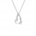Butterfly Pendant in 925 Sterling Silver in 0.03 Carat CZ Diamond Pendant With Gold Plated Chain / Diamond Necklace For women