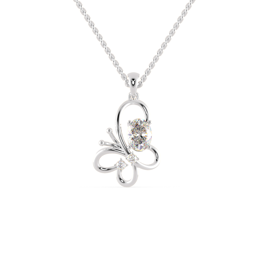 The Hadrian Natural Butterfly Pendant With Chain