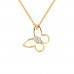 The Oval Solitaire Butterfly Necklace
