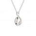 ElegantNecklace in 925 Sterling Silver in 0.19 Carat CZ Diamond Pendant With Gold Plated Chain / Diamond Necklace For women