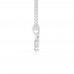 Three Stone Necklace in 925 Sterling Silver in 0.3 Carat CZ Diamond Pendant With Gold Plated Chain / Diamond Necklace For women
