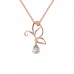 The Solitaire Half Butterfly Pendant With chain