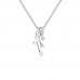 Elegant Style Necklace in 925 Sterling Silver in - 0.17 Carat CZ Diamond Pendant With Gold Plated Chain / Diamond Necklace For Women
