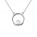 Minimalist Diamond Necklace in 925 Sterling Silver in - 0.1 Carat CZ Diamond Pendant With Gold Plated Chain / Diamond Necklace For Women