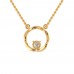 The Giovanni Circle Diamond Pendant With Chain