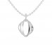 Elegant Design Pendant Necklace in 925 Sterling Silver in - 0.18 Carat CZ Diamond Pendant With Gold Plated Chain / Diamond Necklace For Women