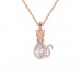 The Pear Solitaire Cat Lover Pendant With Chain
