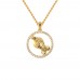 The Circle Style Fish Pendant With Chain