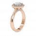 Pavati Halo Solitaire Diamond Ring