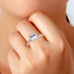 Prisha Cushion Diamond Ring (Without Center Stone)