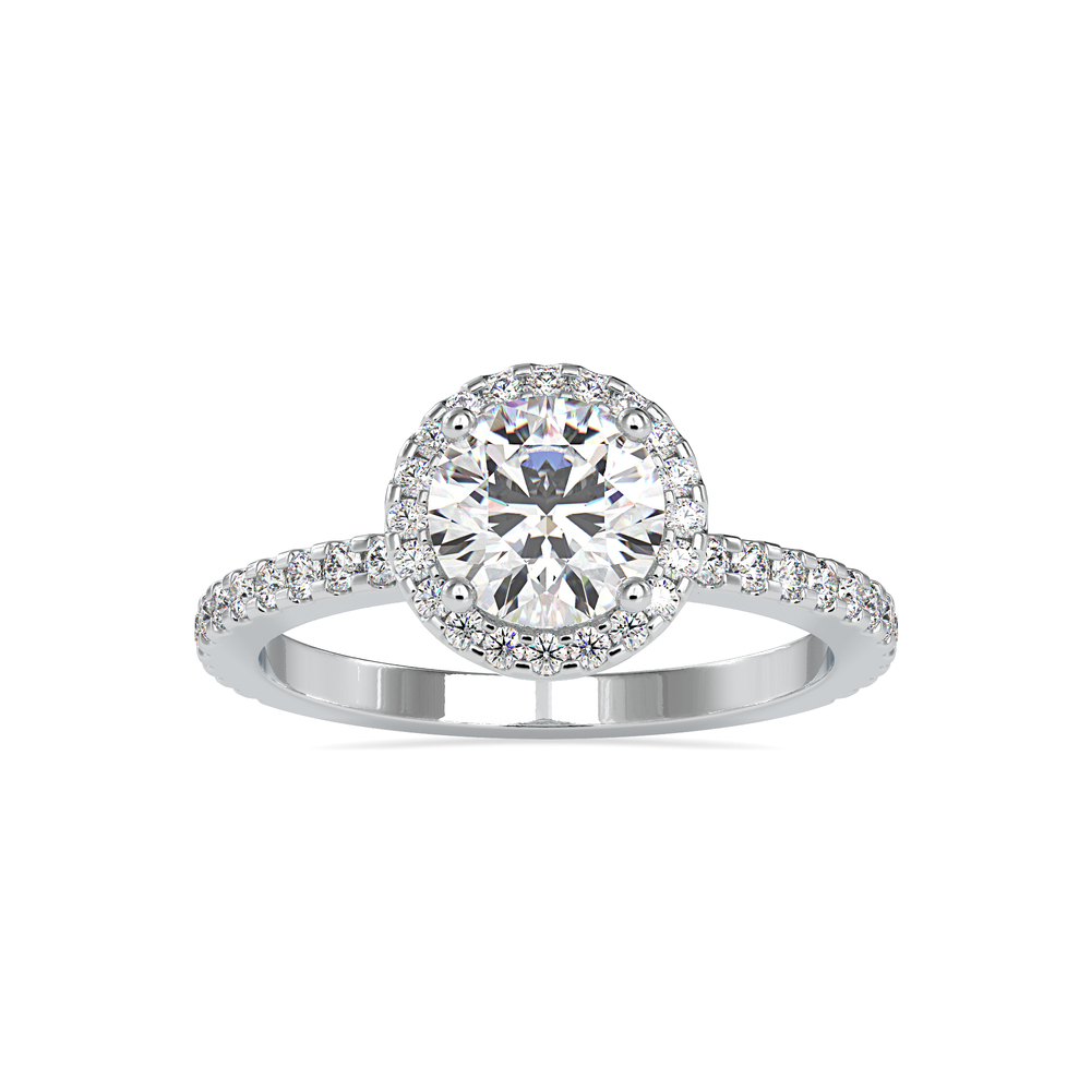 Sneha Halo Solitaire Ring