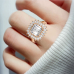 RatnaSindhu 3.87 Ct Princess Cut Diamond Wedding Ring