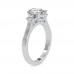 Rajharsh Oval Solitaire Three stone Ring