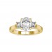Rajharsh Oval Solitaire Three stone Ring