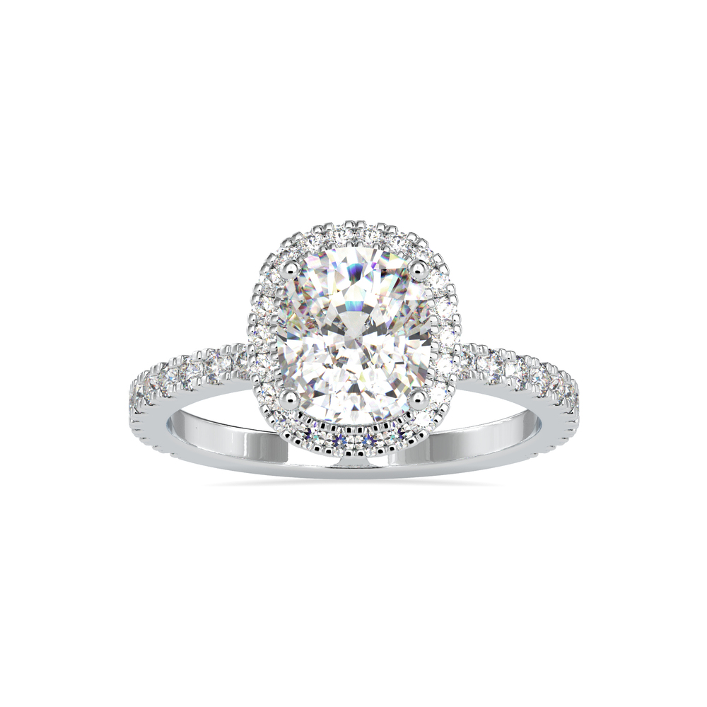RajCharan 2.29 Certified Diamond Cushion Engagement Ring