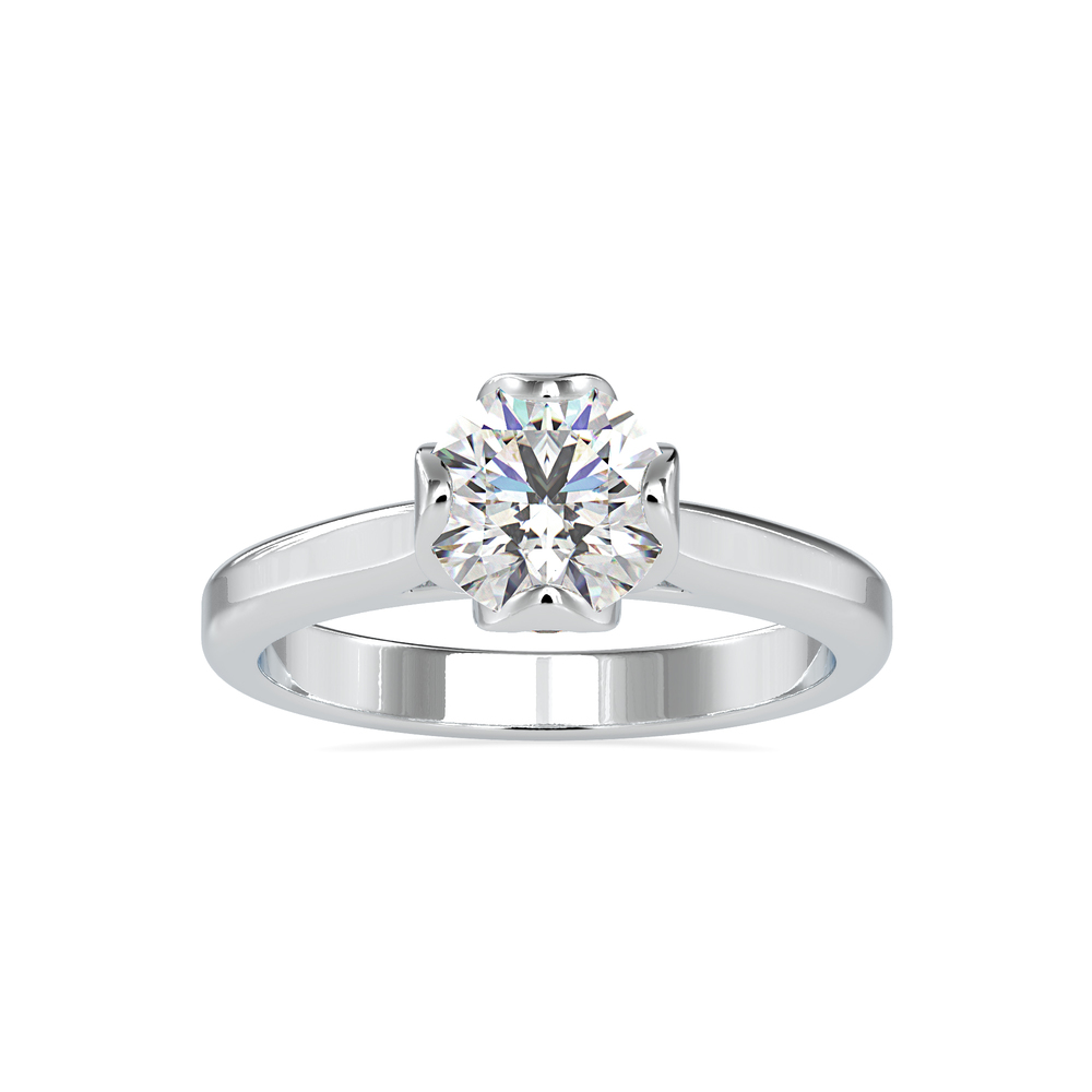 Anjani Certified Diamond Prong Set Engagement Ring