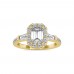 Janmani Prong Set 1.25 Carat Emerald Diamond Engagement Ring