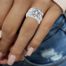 Vintage Tension Set Diamond Wedding Bridal ring