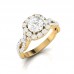 Lustre Twine Solitaire Ring 