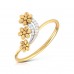 Three Flower Diamond Ring 