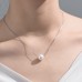 10 MM Freshwater Cultured Pearl Pendant Necklace | 925 Sterling Silver Pendant necklace with Gold Plated Sterling Silver Chain | Pearl Necklace For Women