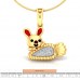 Rabbit Kids Design Diamond Pendant