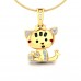 Shocking Cat Kids Design Diamond Pendant