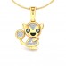 Lil Cat Kids Design Diamond Pendant