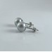 8MM Gray Pearl Stud Earrings in 925 Sterling Silver for Women & Men