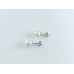 8MM White Pearl Stud Earrings in 925 Sterling Silver for Women & Men